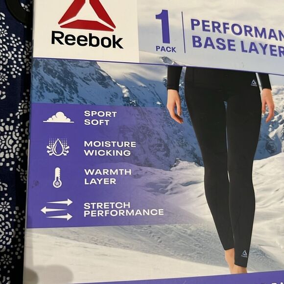 Reebok Women's L white performance base layer pant - Picture 2 of 3